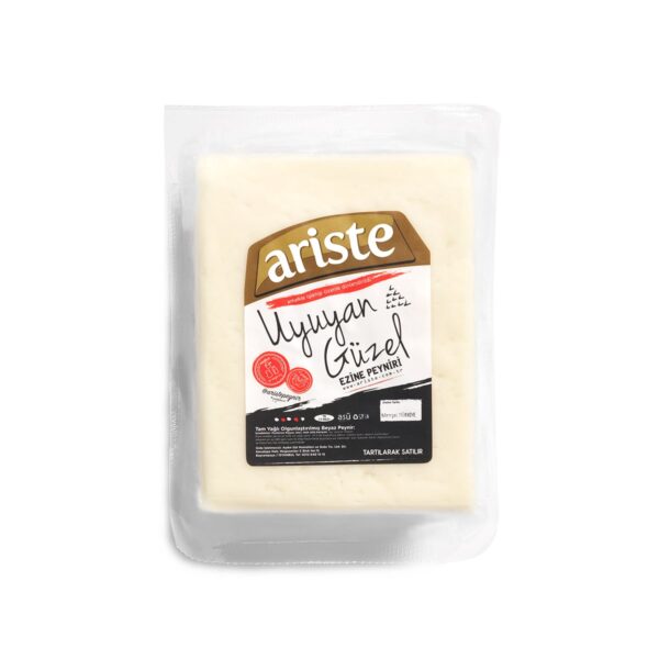 ariste uyuyan güzel beyaz peynir ön